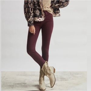 💜 PAIGE Hoxton High‑Rise Ultra Skinny Jean – “Midnight Affair” (Wine) – Size 25